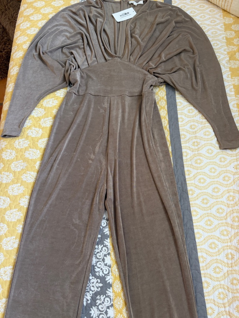 MARBLE Taupe Stretch Jumpsuit